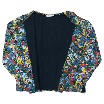 Vtg 80s 'Jean Paul Gaultier' Public Multicolour Faces Print  Sweatshirt Jacket M