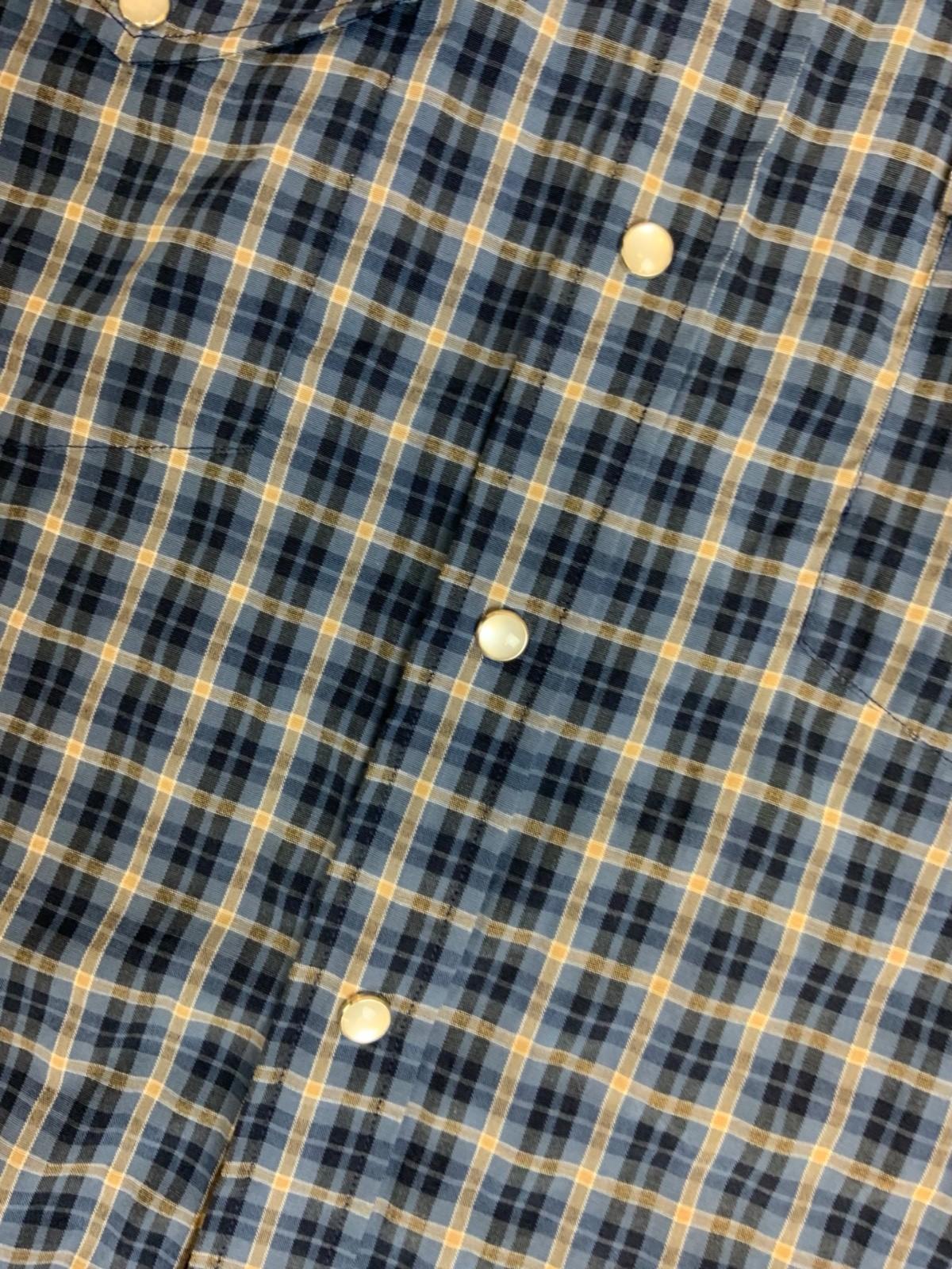 STARS AND STRIPES PIPED YOKE PLAID WESTERN SHIRT ROCKABILLY COUNTRY SMALL