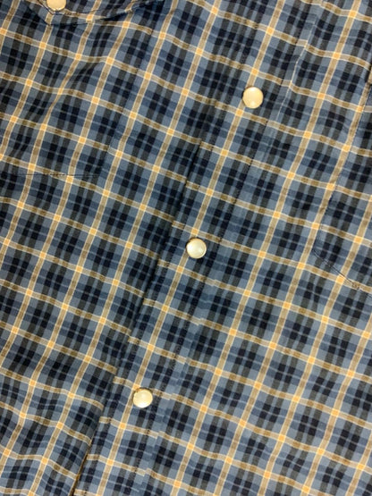 STARS AND STRIPES PIPED YOKE PLAID WESTERN SHIRT ROCKABILLY COUNTRY SMALL