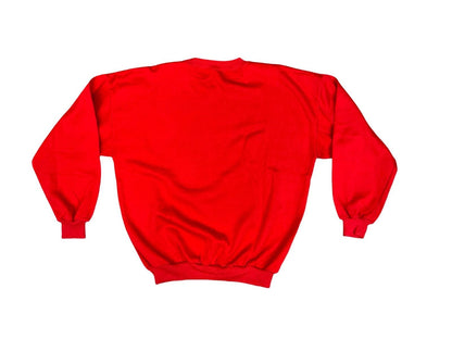 Vtg 80s Red USA Adventure Club Nebraska America Print Sweatshirt 2XL
