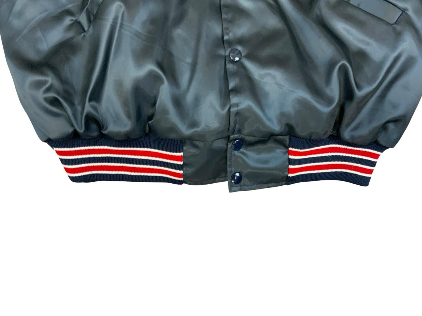 Vtg USA Navy Westmark Alaska Road Warriors Lona Nylon Varsity Coach Jacket L