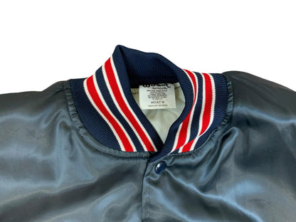 Vtg USA Navy Westmark Alaska Road Warriors Lona Nylon Varsity Coach Jacket L