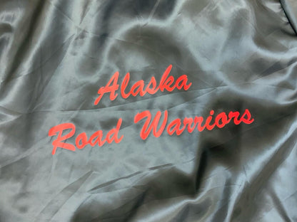 Vtg USA Navy Westmark Alaska Road Warriors Lona Nylon Varsity Coach Jacket L