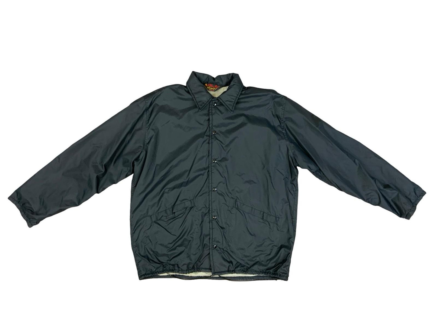 Vtg 70s Black USA Pla-Jac Kodiac Alaska Hydro Electric Project Nylon Jacket XL