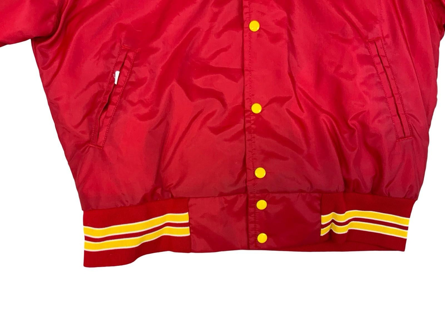 Vtg USA Red West Wind Red & Yellow Houston Texas Astros Nylon Varsity Jacket XL