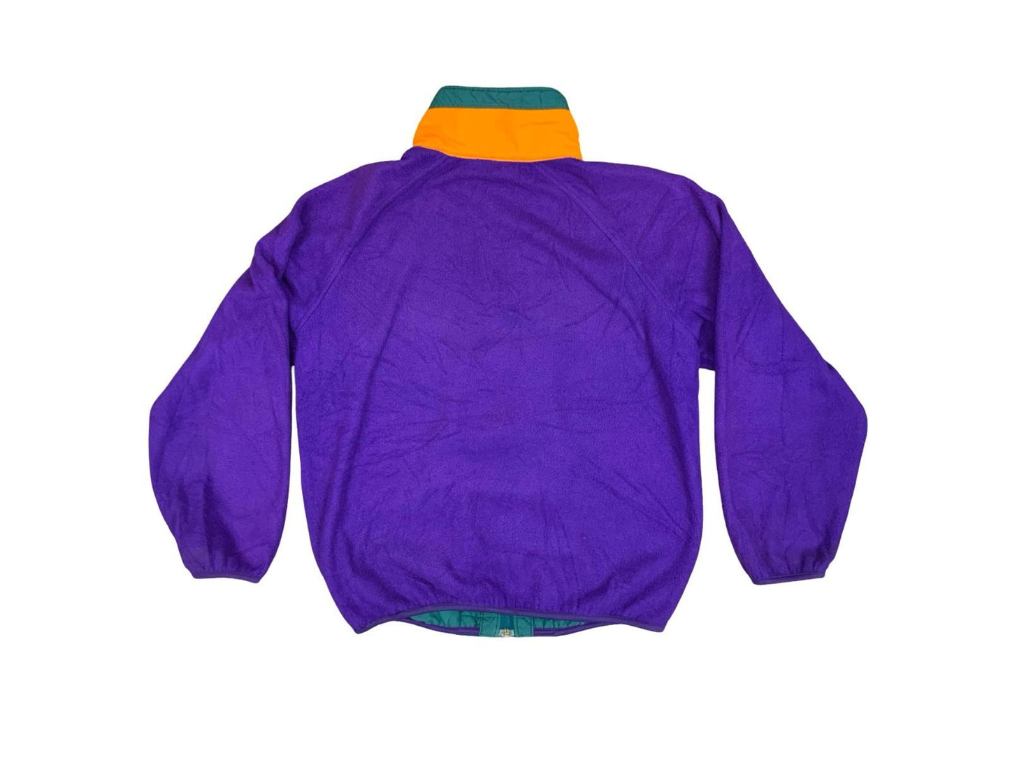 Vintage 90s Purple Green Orange Woolrich Sigmet Gear Zip-Up Fleece Jacket Small