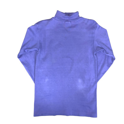 Vtg 'Sergio Tacchini' Purple Turtle-Neck Pullover Casual Long Sleeve Jumper UK8