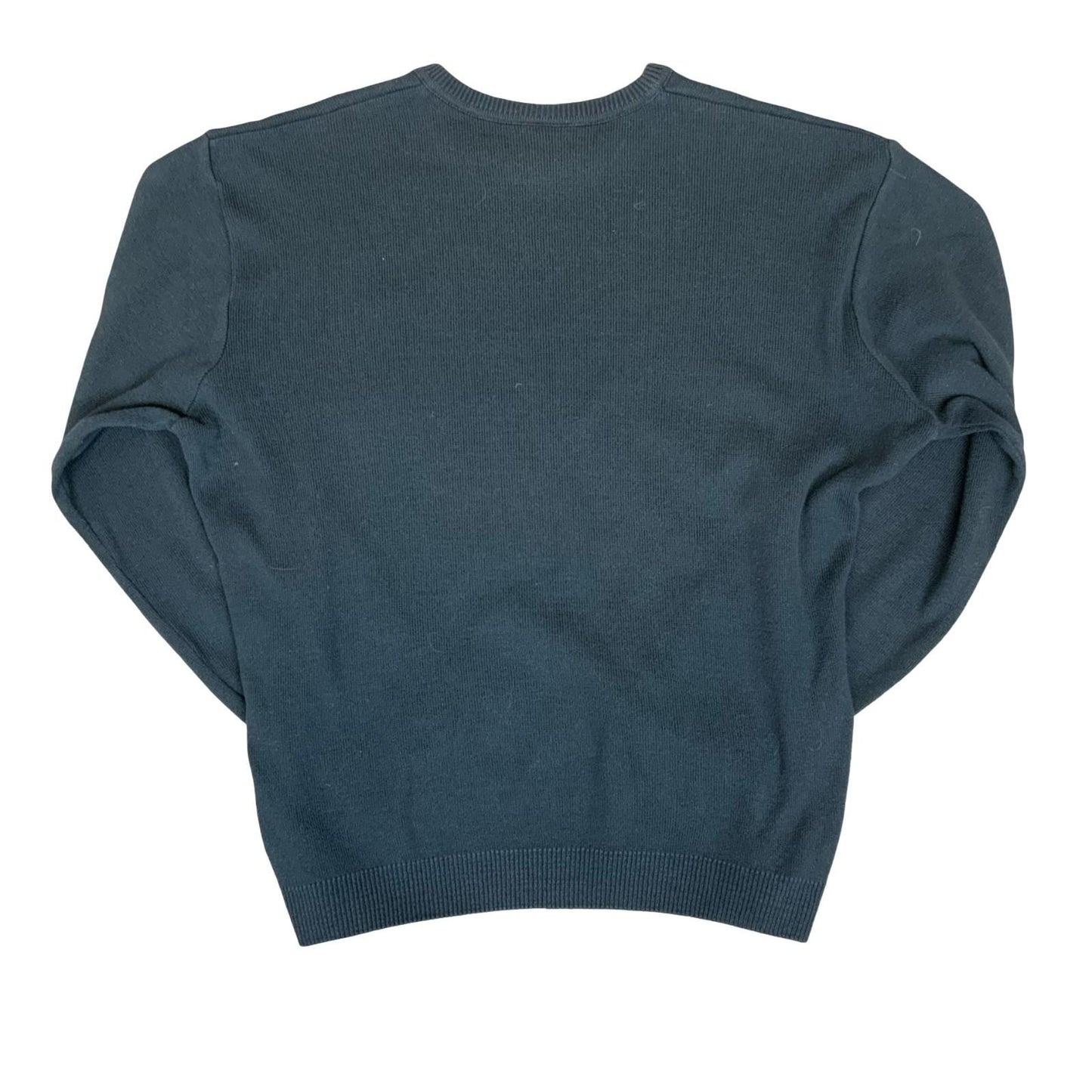 Vtg 'Lacoste' Navy Blue Embroidered Logo Casual Cotton Knitted Sweat Jumper XL