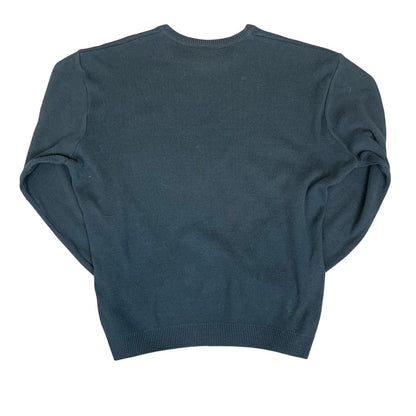 Vtg 'Lacoste' Navy Blue Embroidered Logo Casual Cotton Knitted Sweat Jumper XL