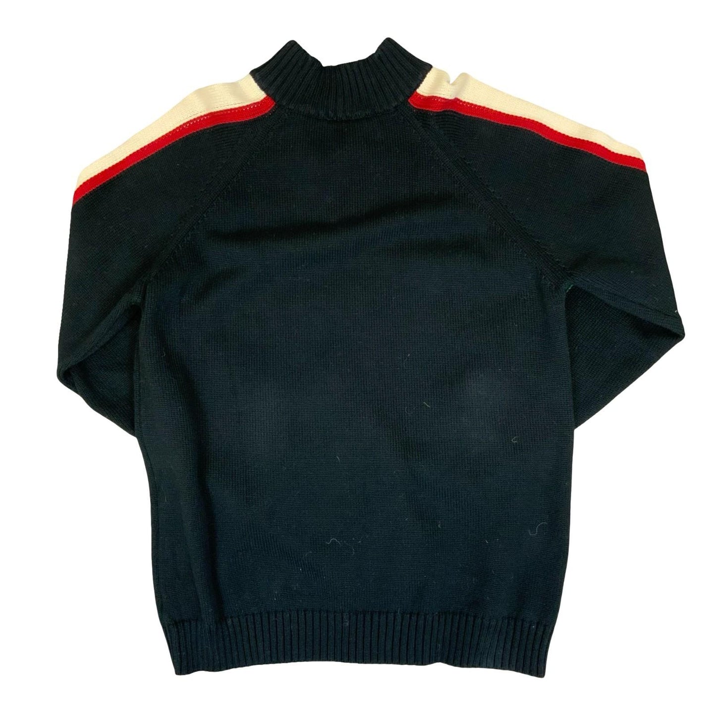 Vtg 90s 'Ducati' Black Italian Bike Track Race Pullover Knit Sweater Jumper M/L