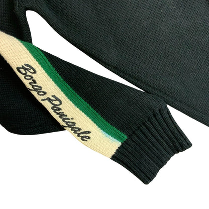 Vtg 90s 'Ducati' Black Italian Bike Track Race Pullover Knit Sweater Jumper M/L