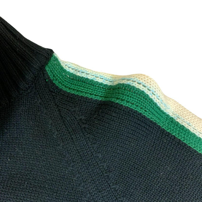 Vtg 90s 'Ducati' Black Italian Bike Track Race Pullover Knit Sweater Jumper M/L