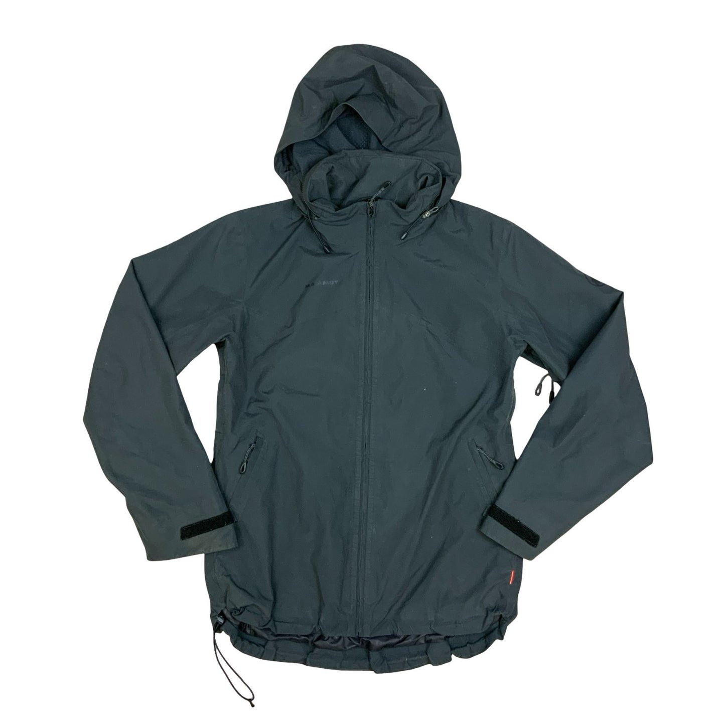 Mammut Black Waterproof Windbreaker Hooded Rain Coat Outdoor Jacket Medium