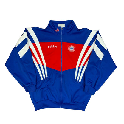 Vtg Retro 1990s Blue Adidas FC Bayern Munich Football Track Jacket Bundesliga XL
