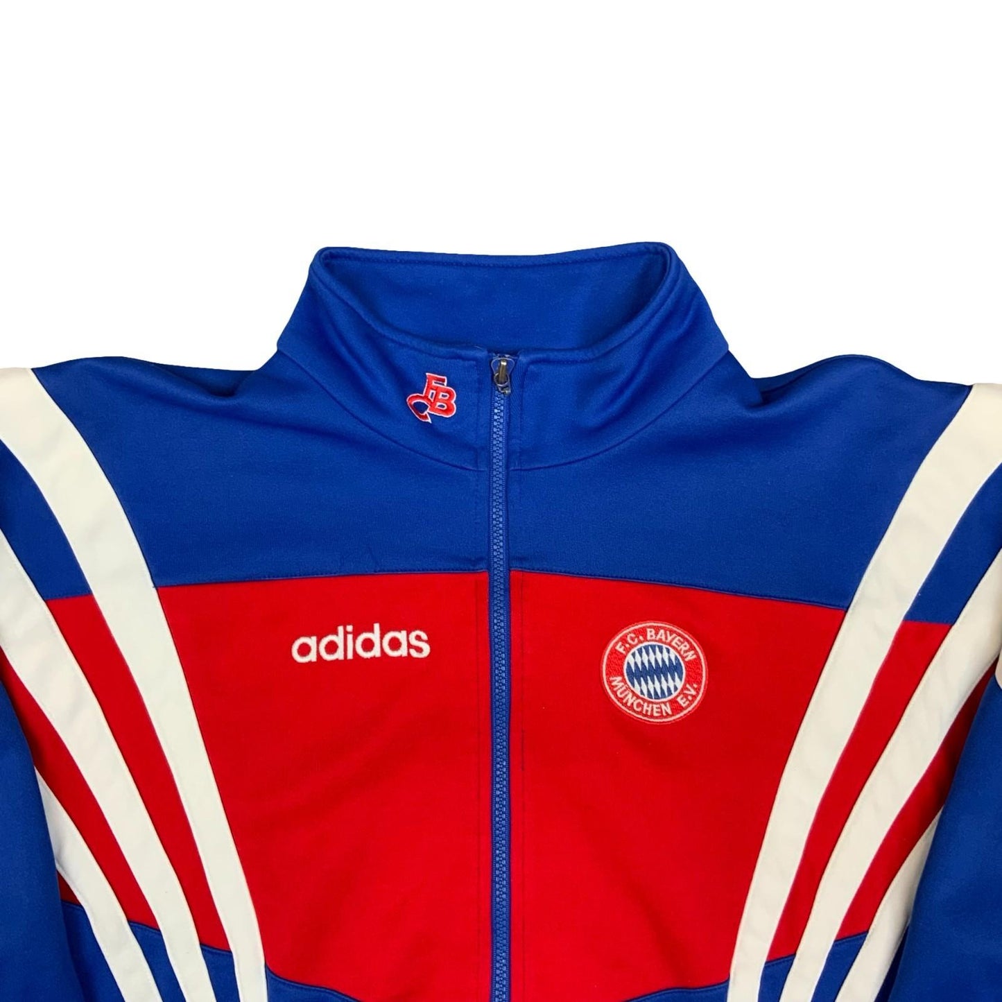 Vtg Retro 1990s Blue Adidas FC Bayern Munich Football Track Jacket Bundesliga XL