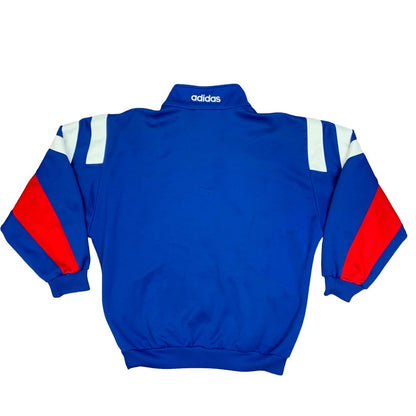 Vtg Retro 1990s Blue Adidas FC Bayern Munich Football Track Jacket Bundesliga XL