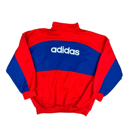 Vtg 1990s Red Blue Adidas FC Bayern Munich Football Track Jacket Bundesliga XL