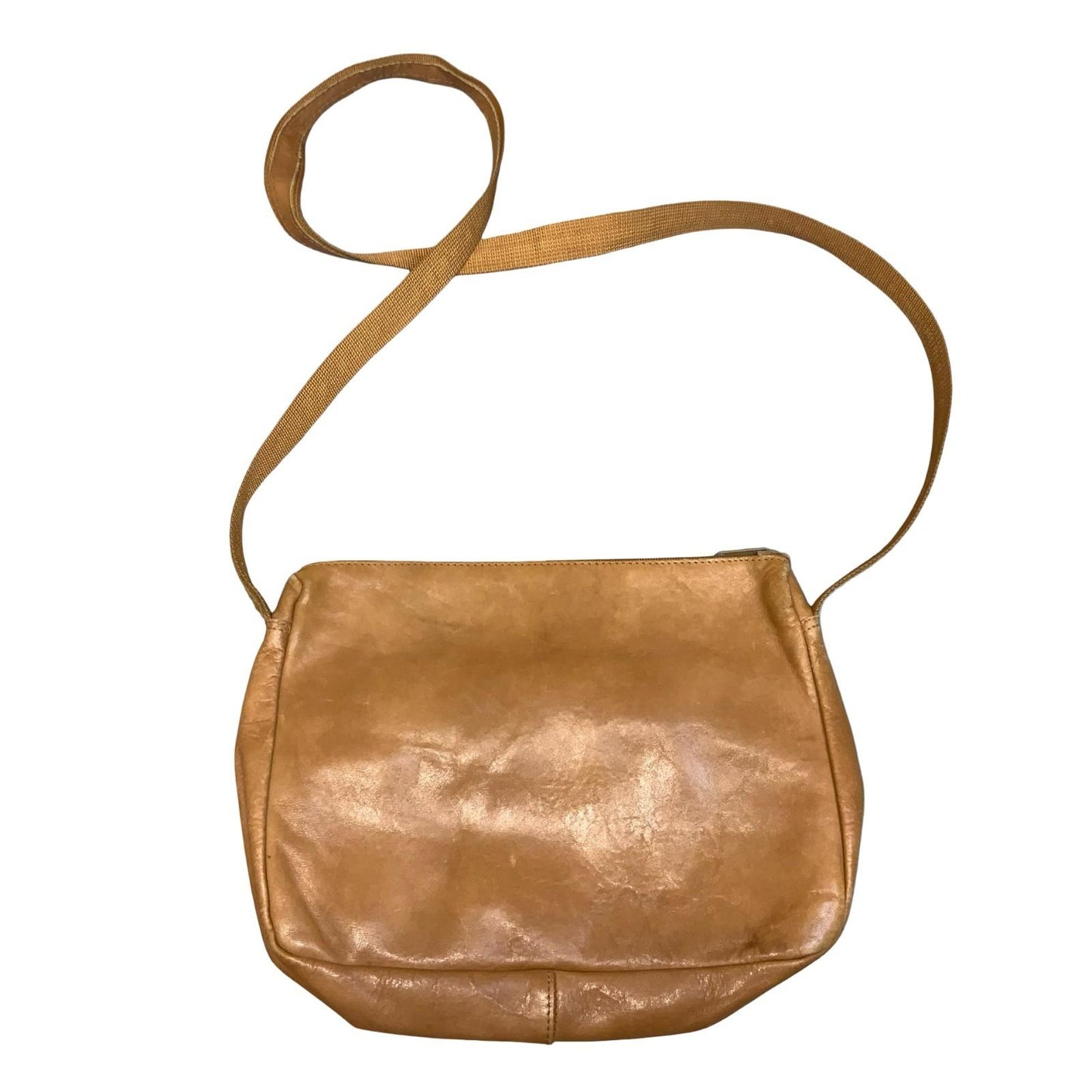 Vtg 90s y2k Brown Caramel Tassel Boho Bohemian Leather Casual Shoulder Handbag