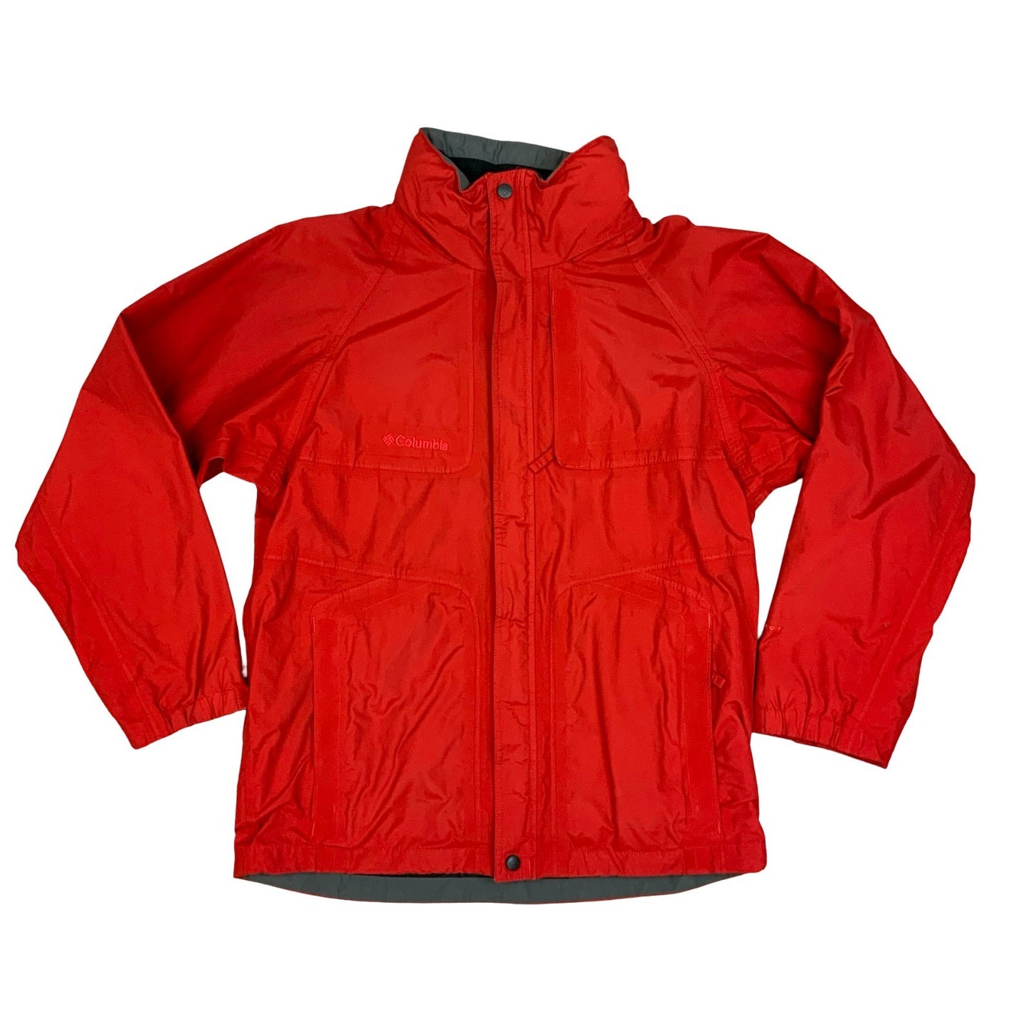 Red Columbia Interchange Omni-Tech Weatherproof Jacket Hiking Coat Medium