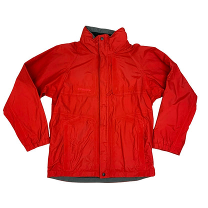 Red Columbia Interchange Omni-Tech Weatherproof Jacket Hiking Coat Medium