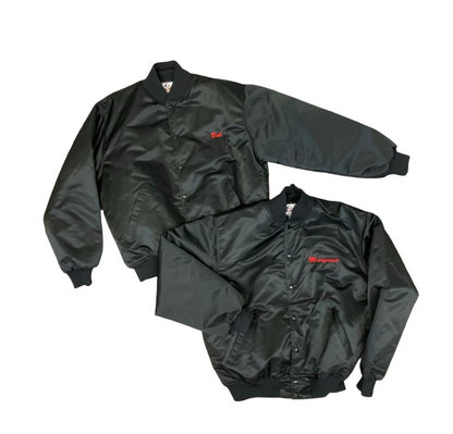 His & Hers Vtg USA Strong Island Auto Works Bob Margaret Silky Bomber Jacket XL