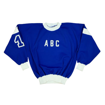 Vintage Retro 1980's 'ABC 14' Pullover Crewneck Sweatshirt Track Jumper Medium