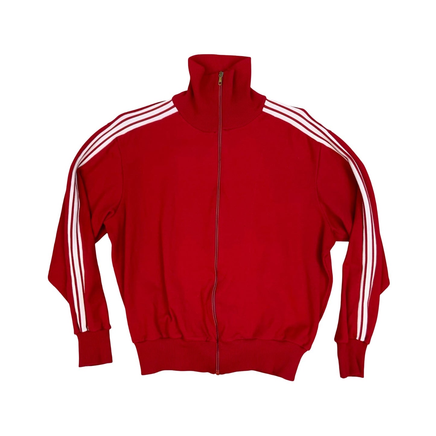 RARE Vtg 1970's Adidas Red Zip-Up Track Running Jacket Made In Yugoslavia M L