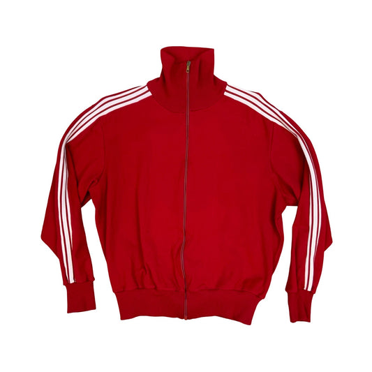RARE Vtg 1970's Adidas Red Zip-Up Track Running Jacket Made In Yugoslavia M L