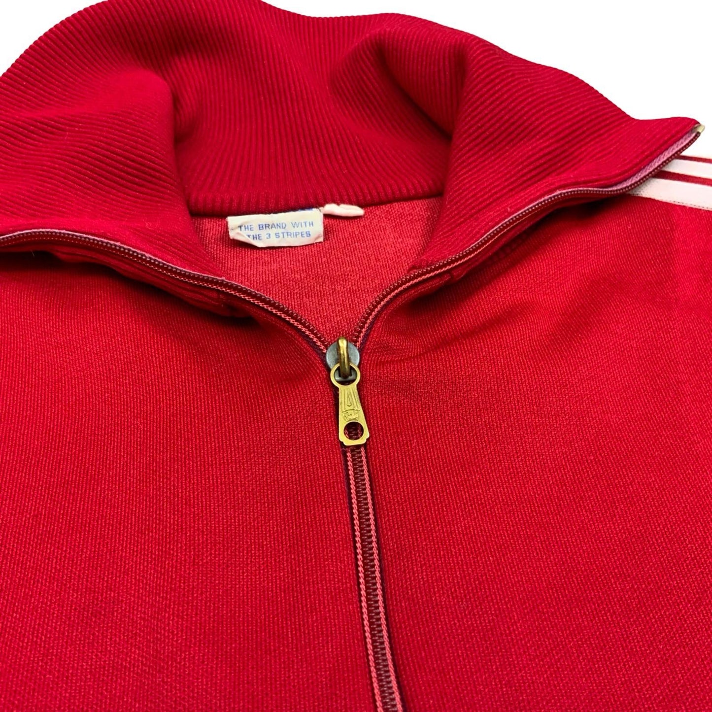 RARE Vtg 1970's Adidas Red Zip-Up Track Running Jacket Made In Yugoslavia M L