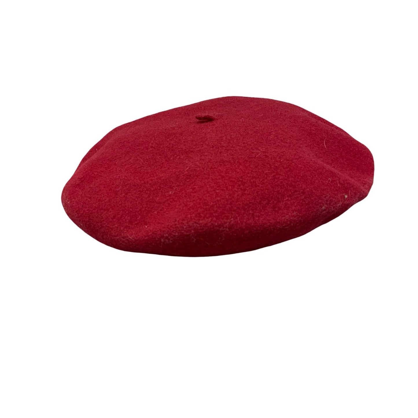 Vtg 90s Red Wool Classic Casual French Slouch Artist Winter Beret XS