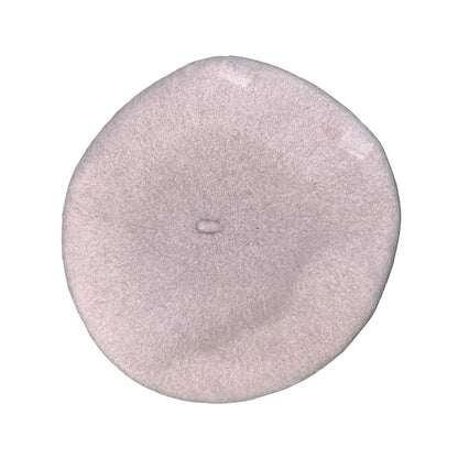 Vtg 1990s Pale Pink Pure New Wool Sailor Baker Boy Peaked Cap Beret Size Small