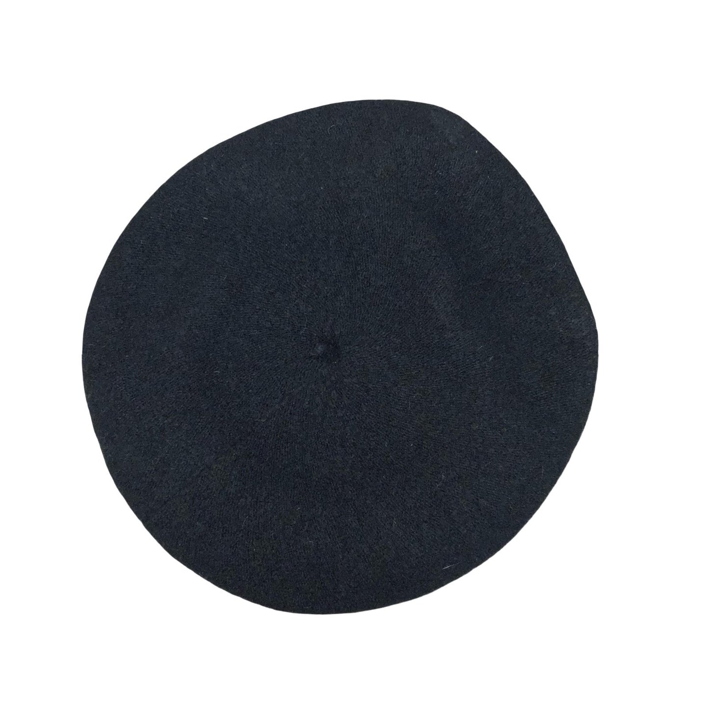Vtg Black Wool Slouch Casual French Winter Warm Beret Size Medium