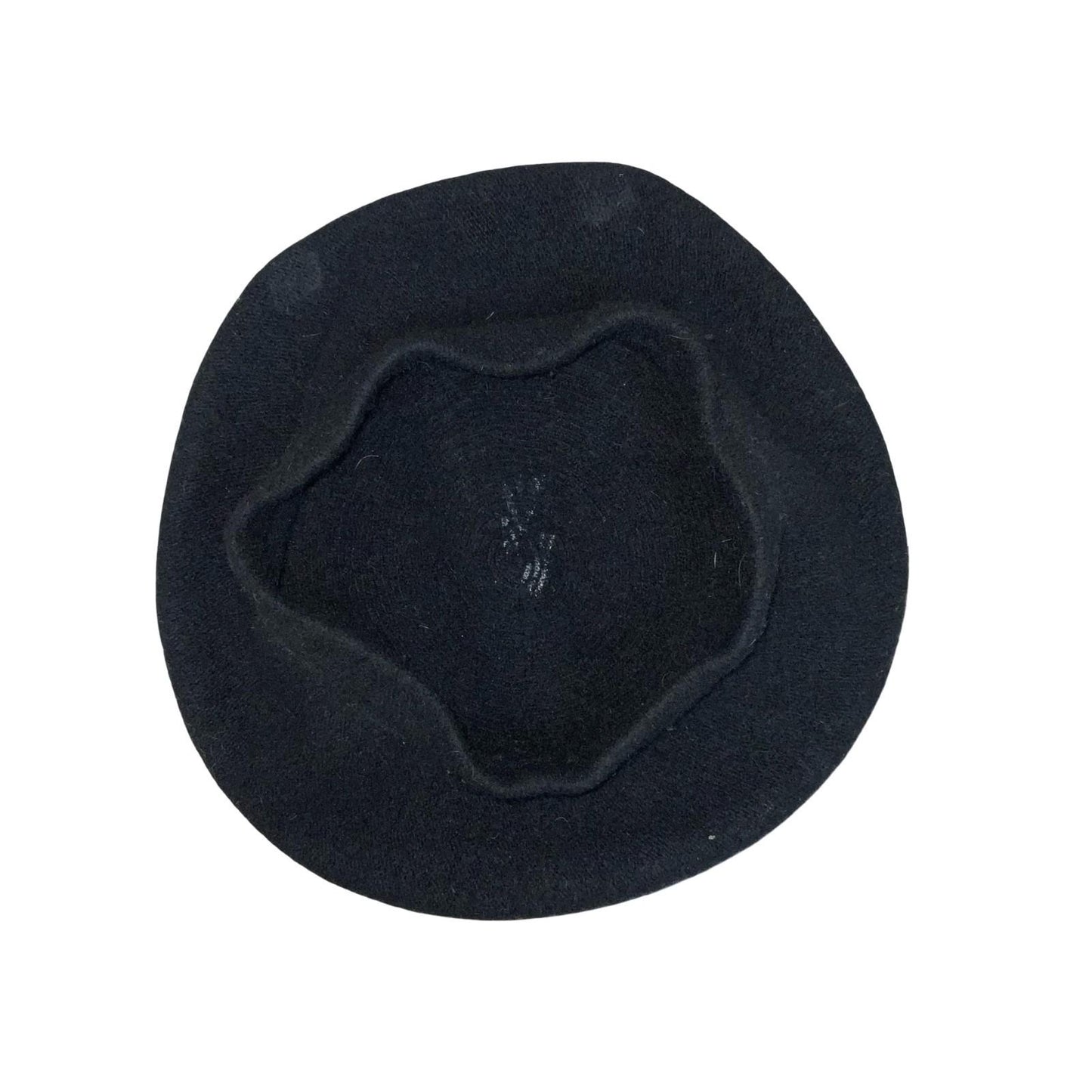 Vtg Black Wool Slouch Casual French Winter Warm Beret Size Medium