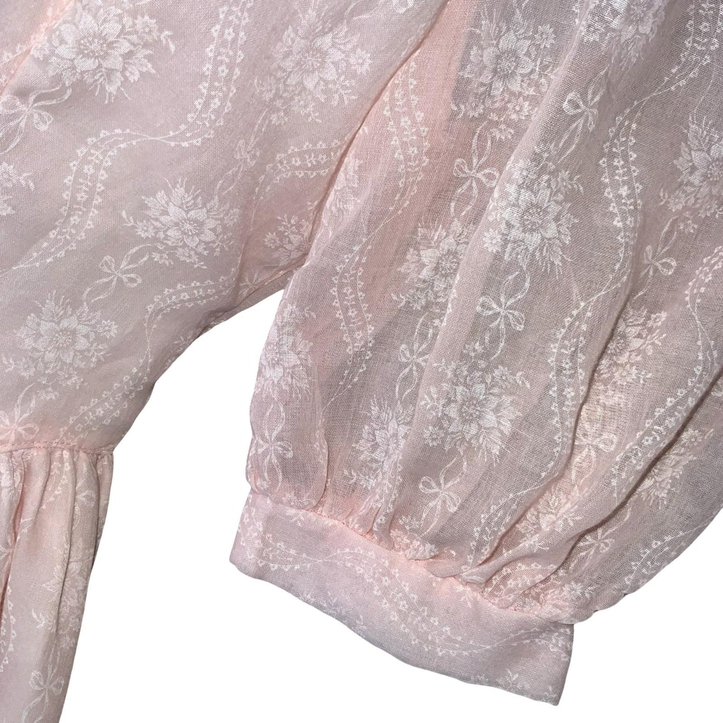 80s 'Gunne Sax' by Jessica McClintock Pink Prairie-Style Lace Party Dress UK 4/6