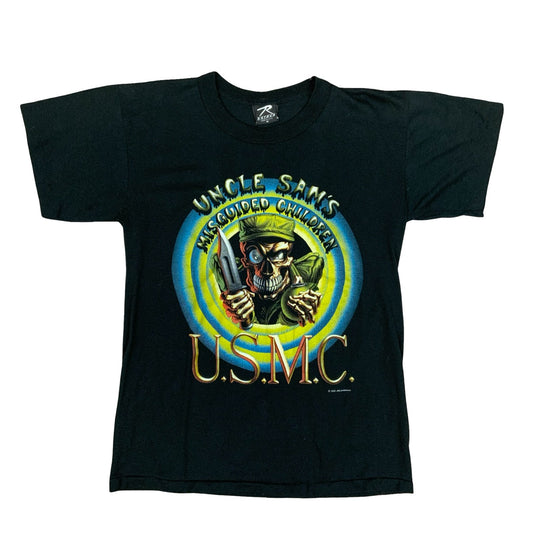 Vtg 1990 Uncle Sam's Misguided Children US Marine Corps Single Stitch Tee S/M