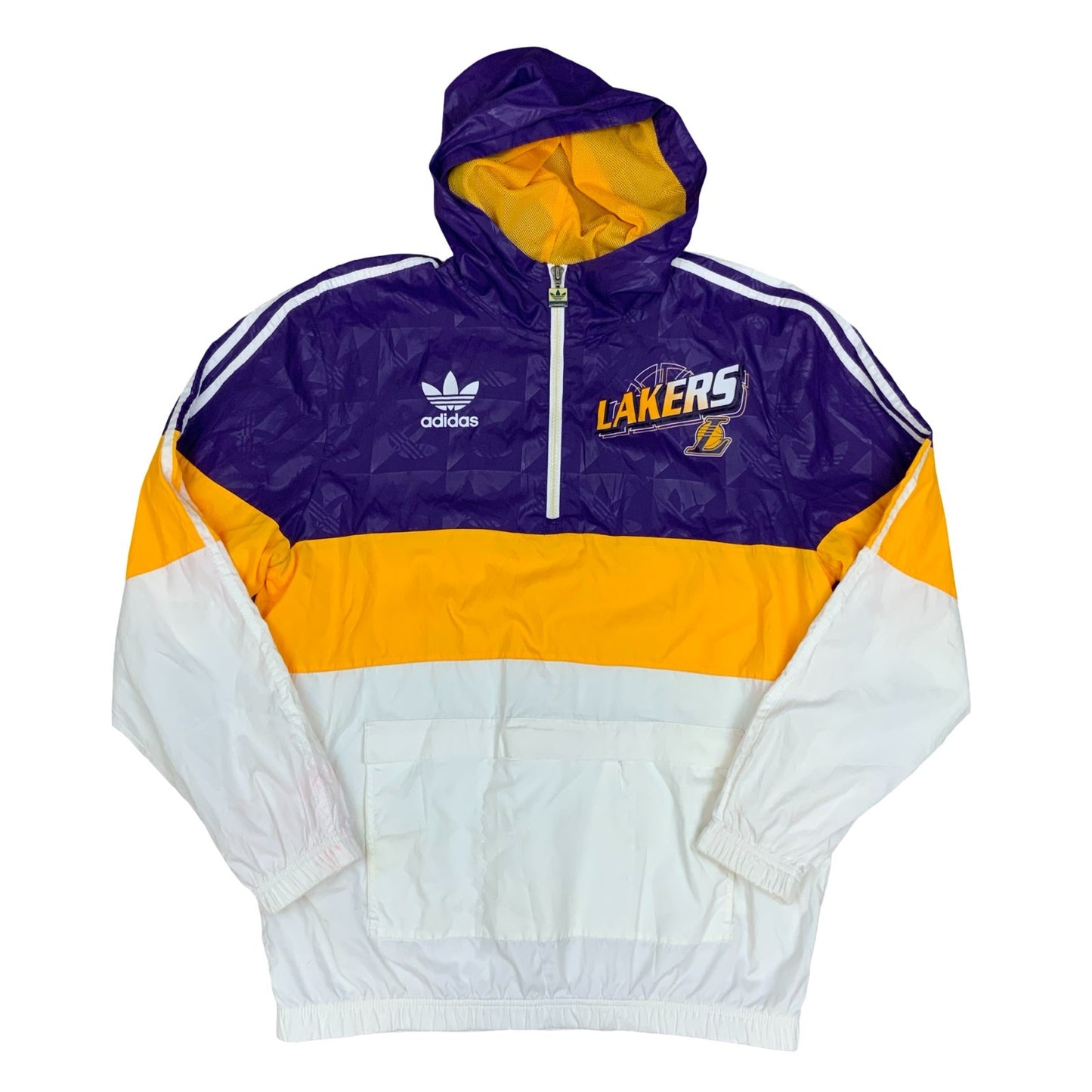 2013 Adidas Los Angeles Lakers Basketball Purple Yellow White Windbreaker XL