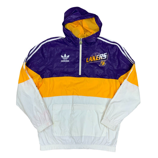 2013 Adidas Los Angeles Lakers Basketball Purple Yellow White Windbreaker XL