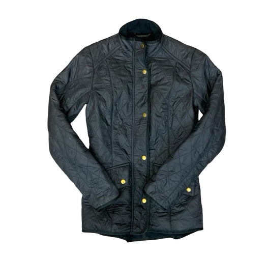 Ladies 'Barbour' Black Quilted Riding Outdoor Jacket Fleece Lined UK 6/8