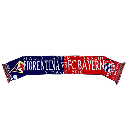 2010 Fiorentina Bayern Munich Half And Half Football Scarf Champions League
