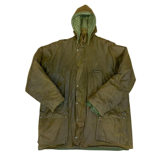 Vtg 'Mascot' Marksman Warm Lined Wax Cotton Jacket Shooting Fishing Outdoor XL
