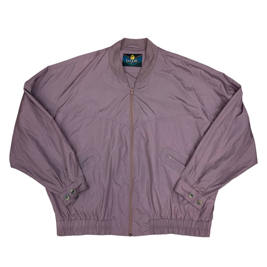 Vintage 90s Bugatti Plum Purple Bomber Jacket Windbreaker Full Zip Extra Large