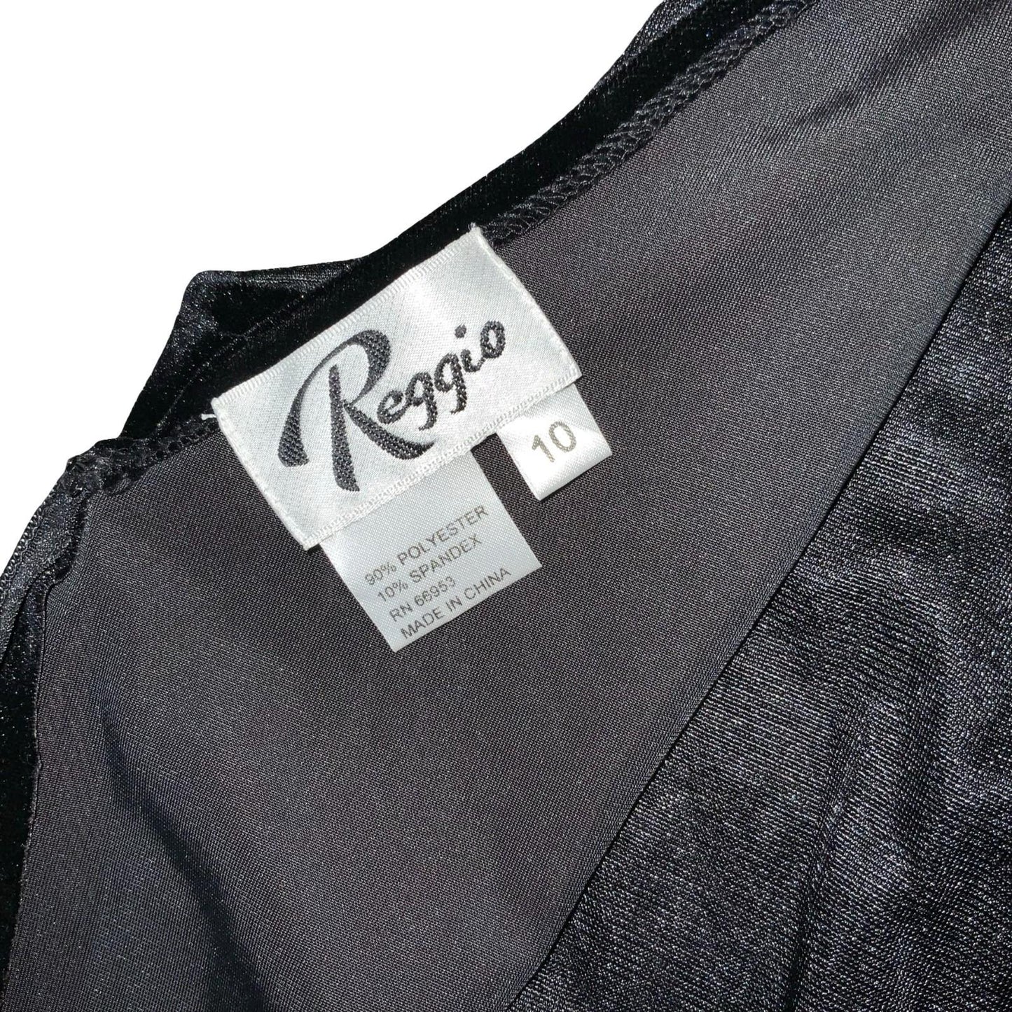 Vtg Y2K 'Reggio' Black Velvet V-Neck Beaded Embroidered Party Maxi Dress UK 8/10