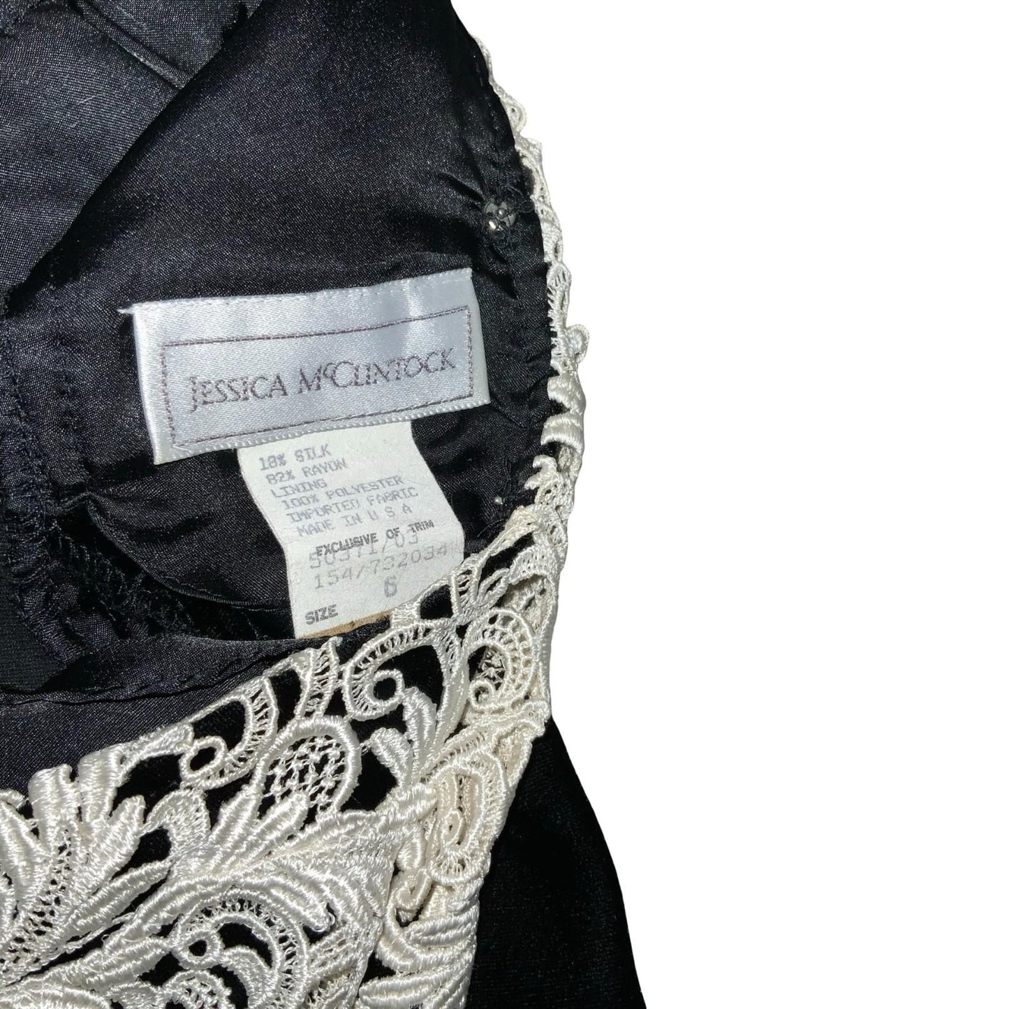 Vtg 'Jessica McClintock' Black Velvet Victoriana Gothic Romantic Midi Dress UK 8