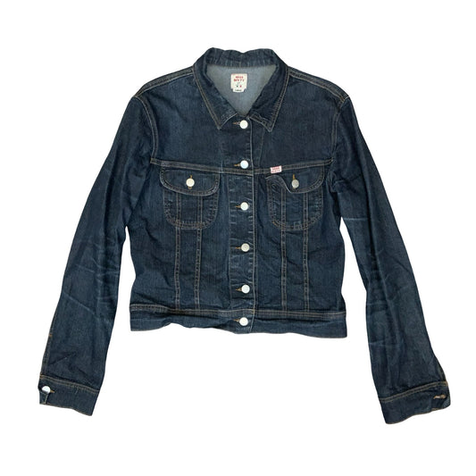 90s y2k 'Miss Sixty' Dark Blue Wash Casual Trucker Cotton Denim Jacket UK 8/10