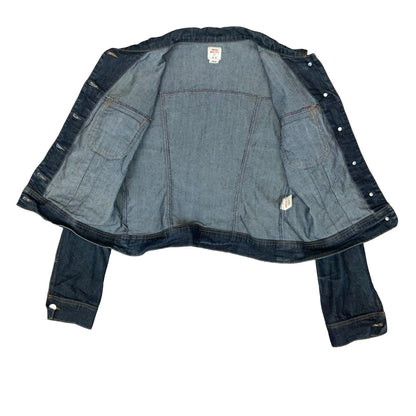 90s y2k 'Miss Sixty' Dark Blue Wash Casual Trucker Cotton Denim Jacket UK 8/10