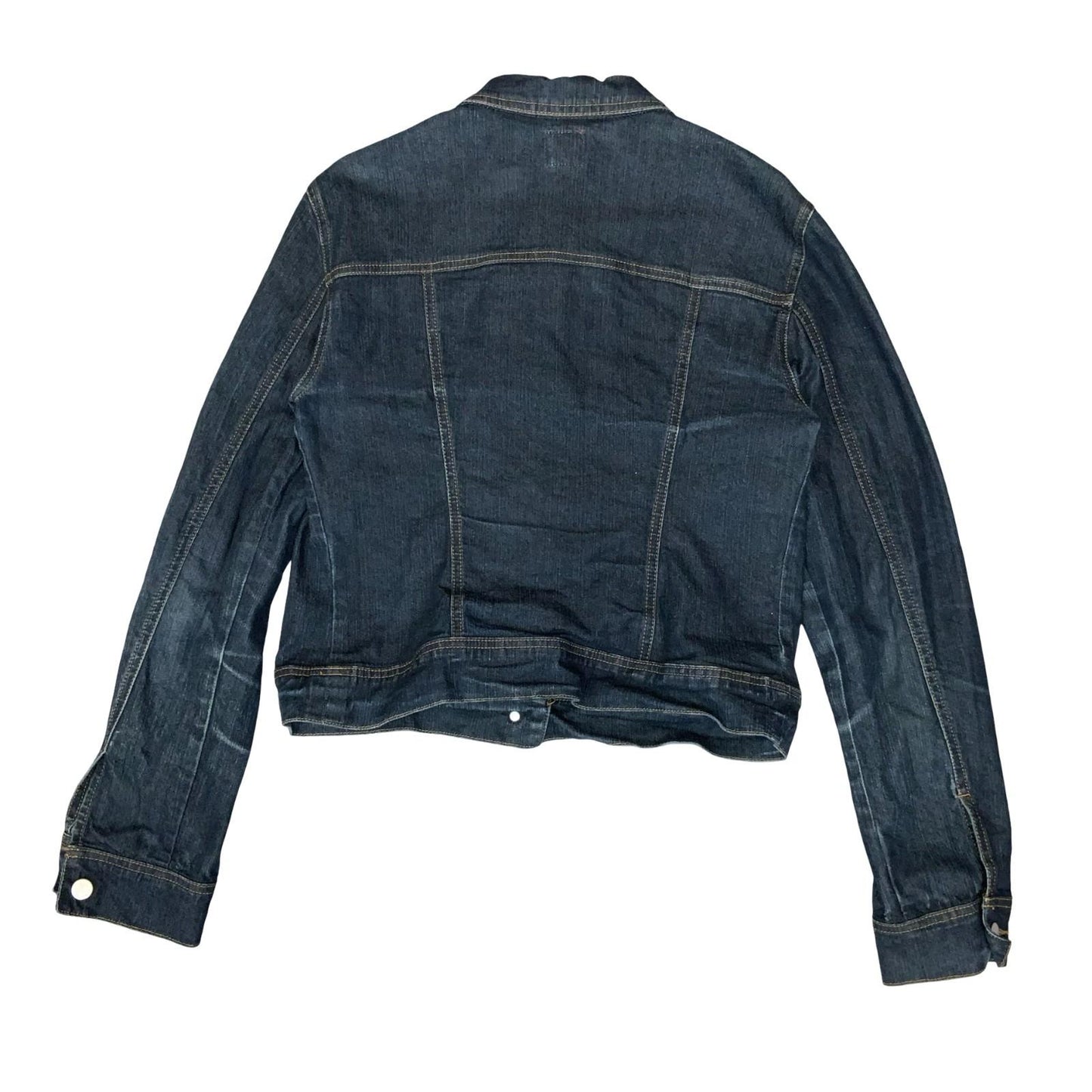 90s y2k 'Miss Sixty' Dark Blue Wash Casual Trucker Cotton Denim Jacket UK 8/10
