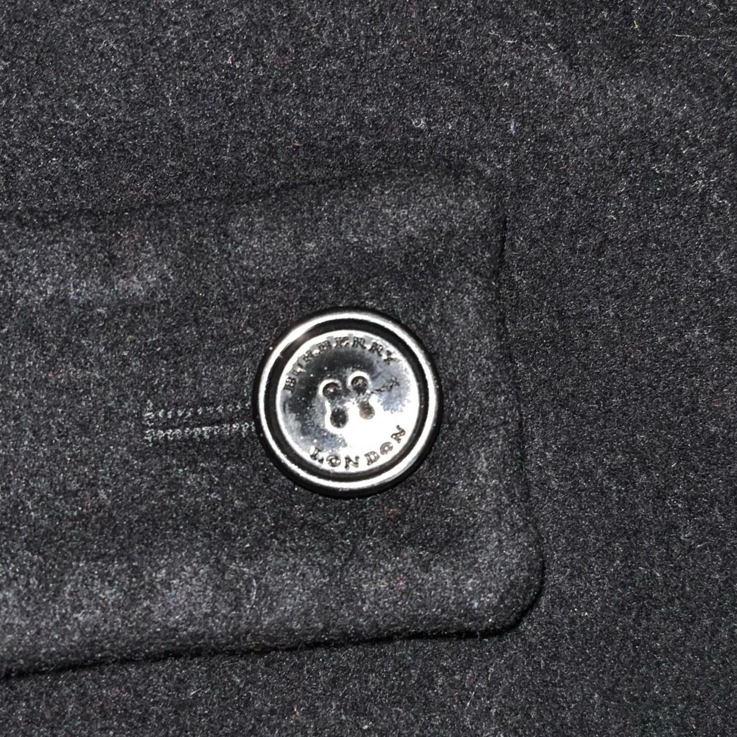 'Burberry London' Black Wool Cashmere Crop Formal Overcoat Blazer Jacket UK 8