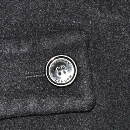 'Burberry London' Black Wool Cashmere Crop Formal Overcoat Blazer Jacket UK 8