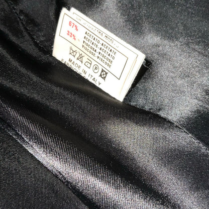 Vtg 'Miss Sixty' Black Italian Sharp Fit Petite Warm Wool Winter Long Coat UK 8