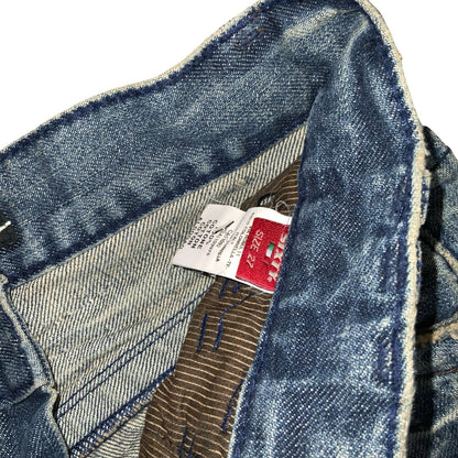 90s 'Miss Sixty' Blue Faded Distressed Straight Denim Jeans W30" L32" UK 10/12